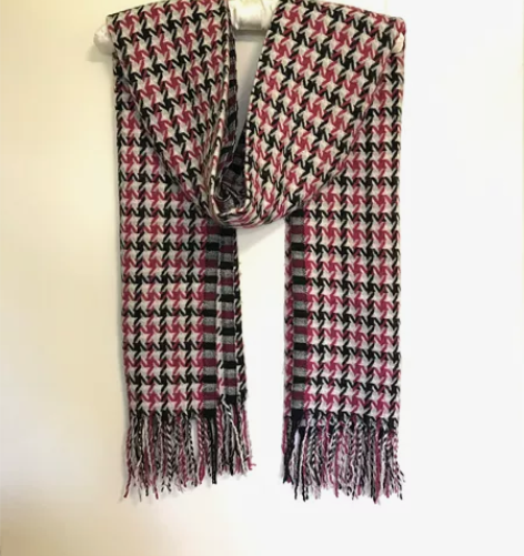 千鸟格羊毛羊绒围巾 亲肤超级柔软质感 新旧...