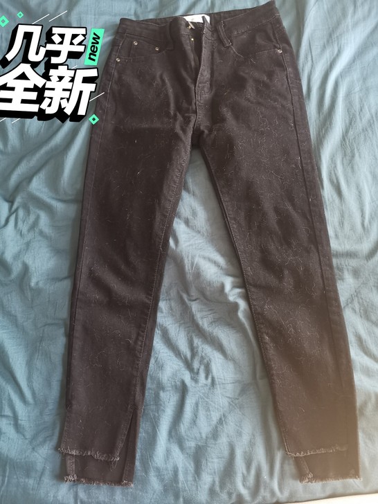 胖龟家黑色牛仔裤 s码