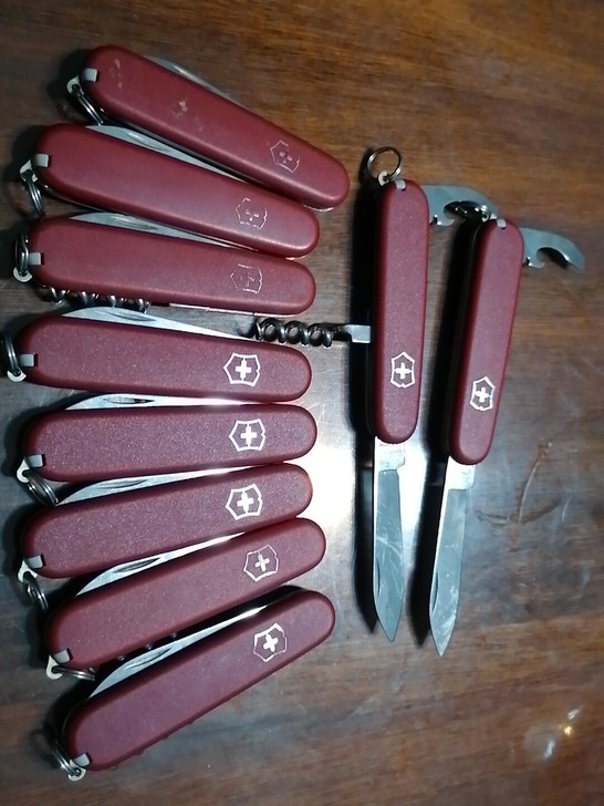 单层瑞士维氏军刀十把   磨砂款烫印标  ...