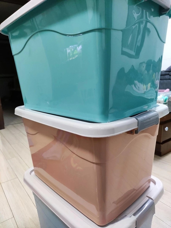 33元2个大号收纳箱家用整理储物箱子多功能...