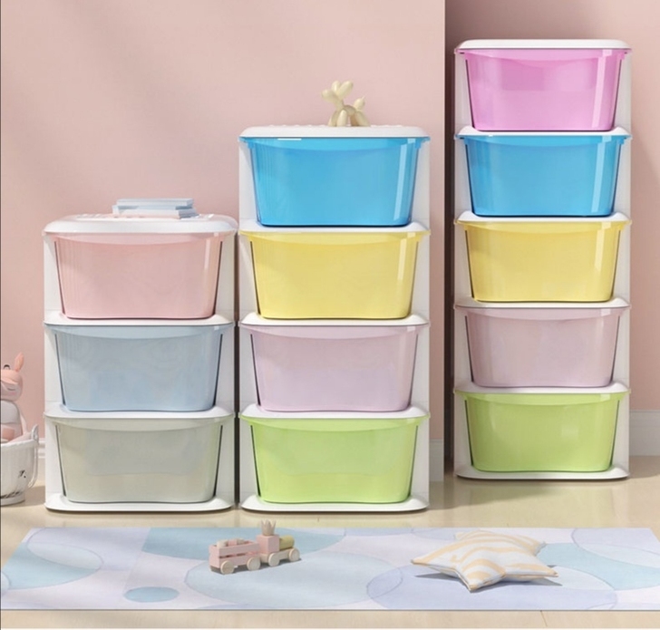 【低价处理】多层塑料抽屉式收纳柜整理箱儿童...