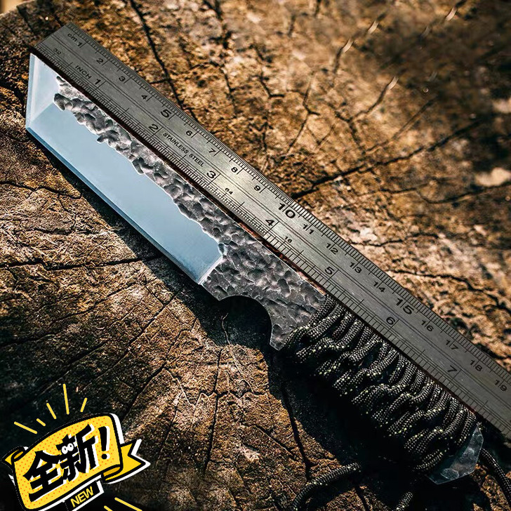 直刀开刃俄罗斯煅打小刀氚气刀随身锋利一体刀...