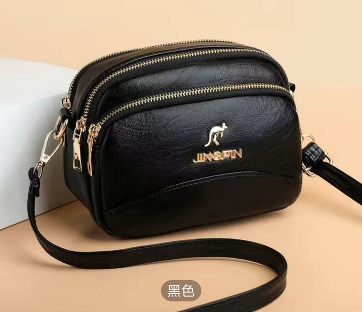 三层包包女时尚百搭软皮单肩斜挎包大容量包潮...