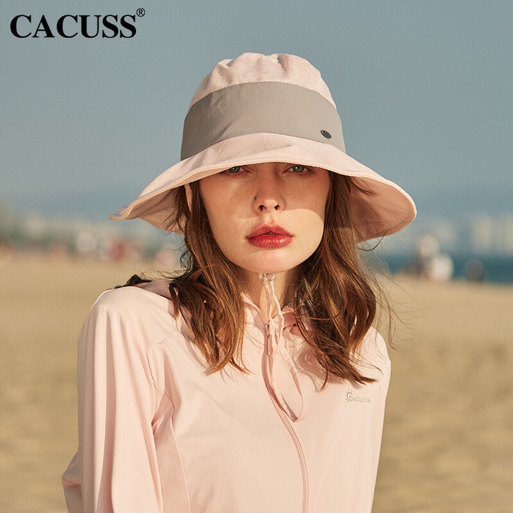 Cacuss遮阳帽女大头围防紫外线帽防晒帽子
