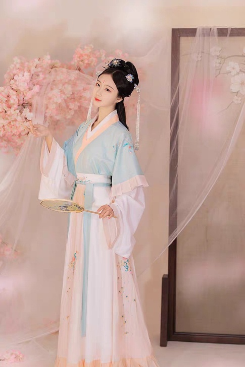 灵语原创晋制交领汉服女襦裙花神记齐腰襦裙 ...