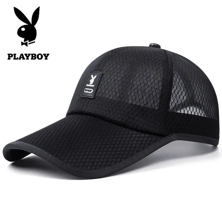 帽子男士花花公子playboy夏季薄鸭舌帽...