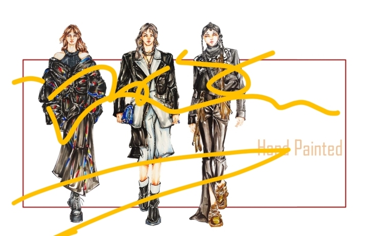 服装效果图款式图ps服装