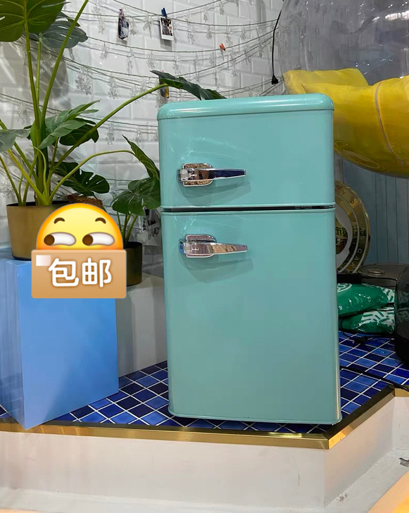 小冰箱复古志高小型家用宿舍用租房用迷你冷冻...