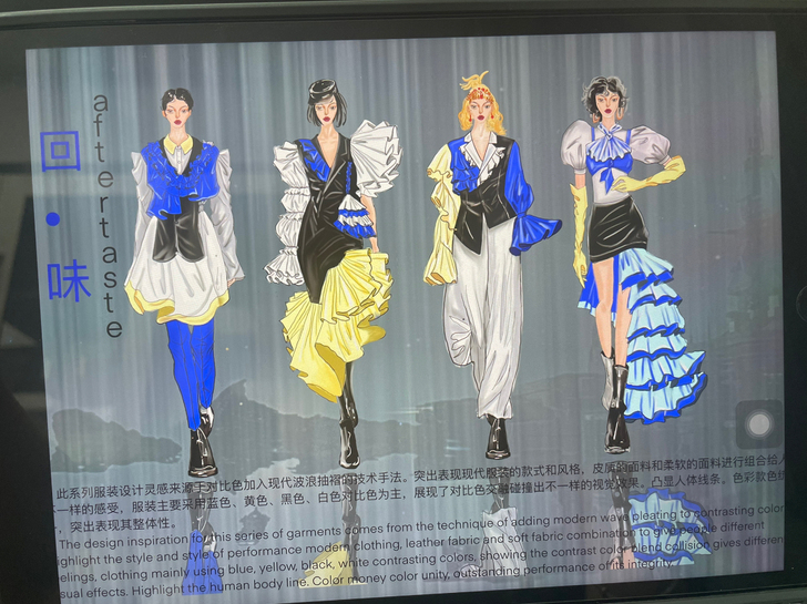 服装效果图，款式图，主题版灵感版，草图成品...