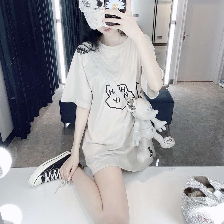 超火抖音同款T恤男女情侣装宽松上衣+衬衫立...