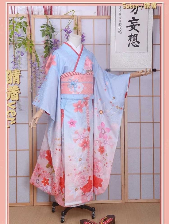 三分妄想fate吾王saber晴着和服浴衣...