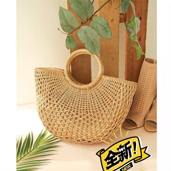 海边度假新款chic韩国 ins手提篮草包...