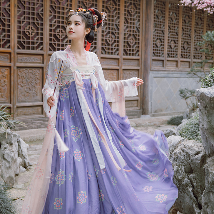 素羽华裳【步花间】汉服女复原款齐胸襦裙原创...