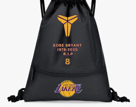 科比新款尼龙篮球袋双肩运动背包抽绳束口收纳...