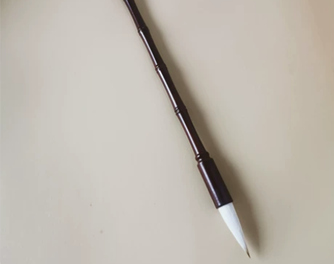 捡漏实木防竹节兼毫毛笔，自家大师之作，写田...