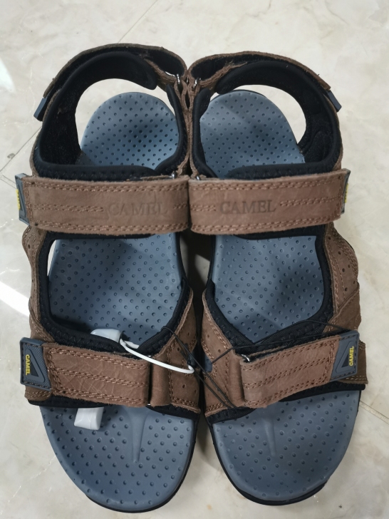 100%骆驼正品真皮休闲凉鞋夏季外穿户外沙...