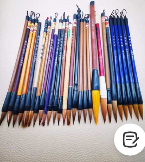 27支狼毫老毛笔，90年代老笔，多种品牌，...