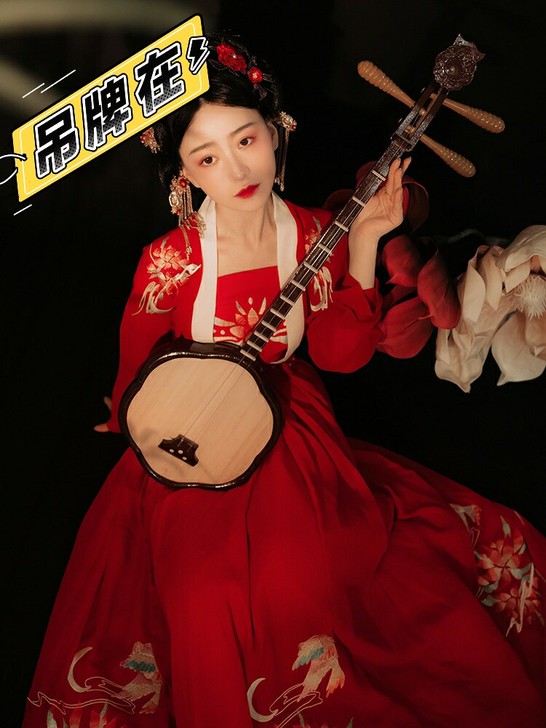 红妆迎月 墨子研 汉服女齐腰襦裙广袖大袖衫...