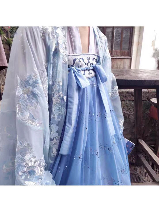 云汐梦 墨子研 原创汉服女齐胸襦裙两片式大...