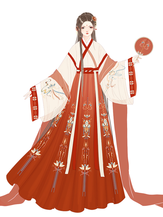 艺缕原创汉服女半生莲秋冬交领晋制襦裙