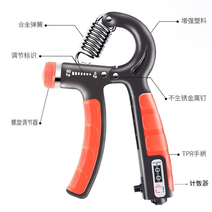 【特价包邮】可调节握力器腕力器