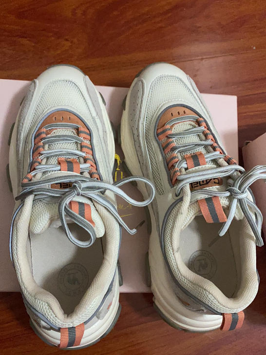 骆驼休闲女鞋老爹鞋仅试穿有鞋盒