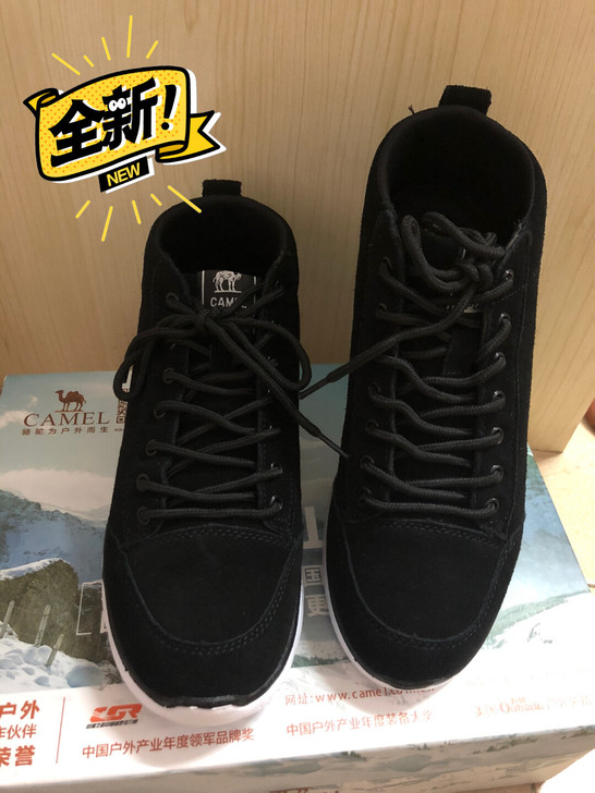骆驼男鞋2021秋季高帮鞋韩版百搭时尚运动...