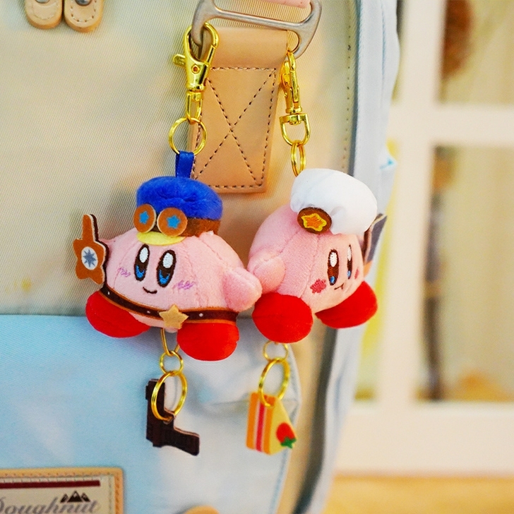 日系卡通星之粉色卡比毛绒伸缩钥匙扣挂件少女...