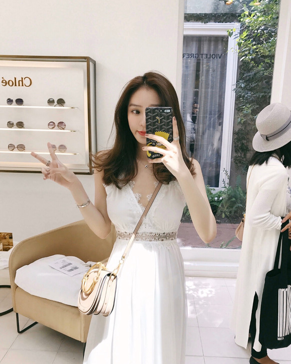 美美的夏夏：夏装新款 定制白色蕾丝飘逸仙女...