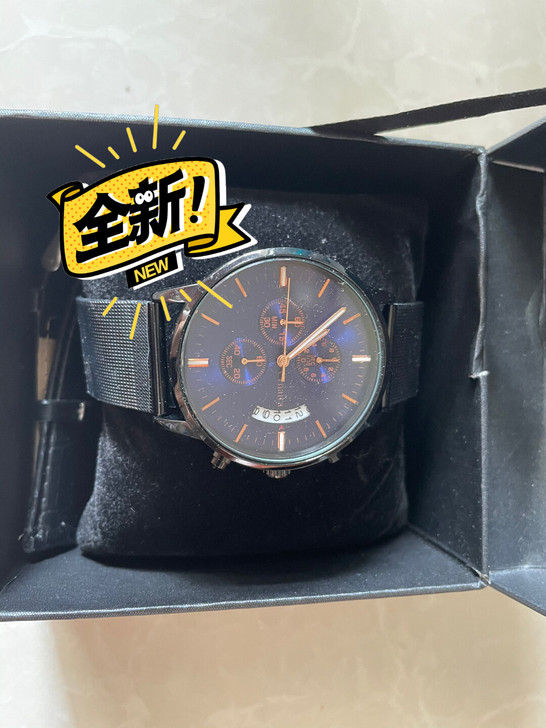 全新电子表，内附皮质表带