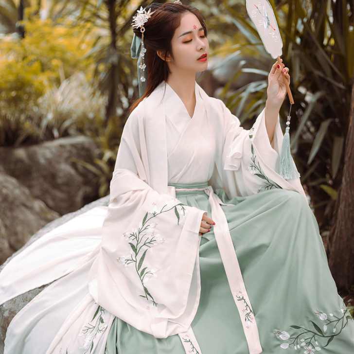 古装汉服女夏季仙气中国风交领齐腰全套超仙魏...