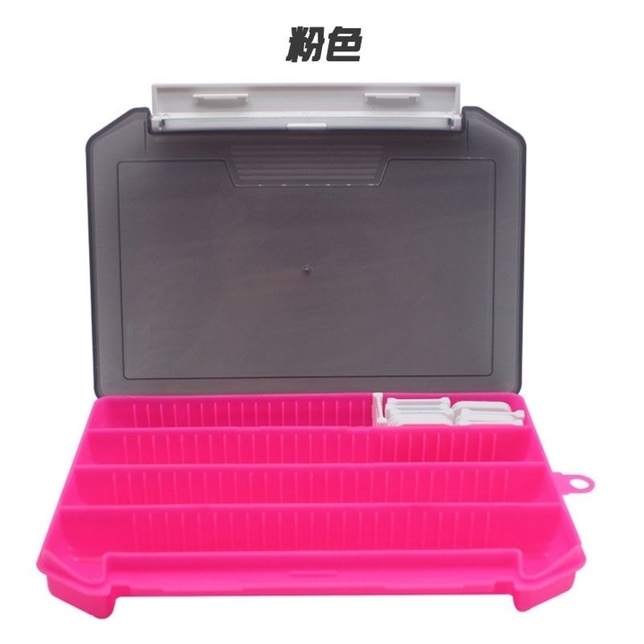 五色多功能单层插片挡板饵盒路亚渔具配件盒饵...