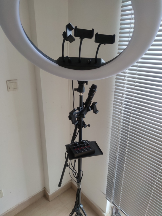 Rtako 声卡直播录音设备麦克风补光灯手...