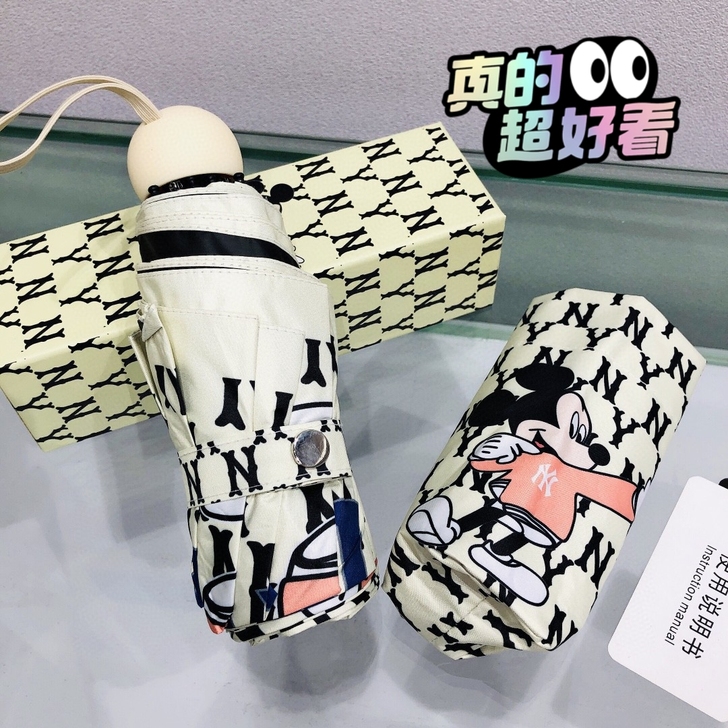 NY五折迷你晴雨两用伞MLB防紫外线防晒遮...