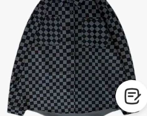 痞帅衬衫男长袖ins潮流网红棋盘格衬衣春秋...