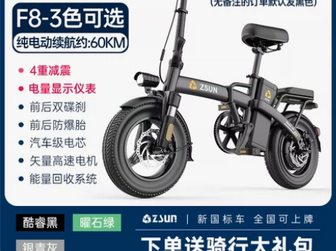 【狂欢价】德国尊尚折叠电动自行车锂电池代驾...