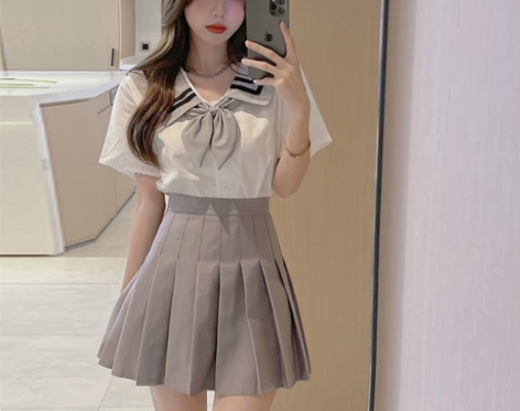 百褶裙短裙足疗spa衣服足浴技师工作服夜总...