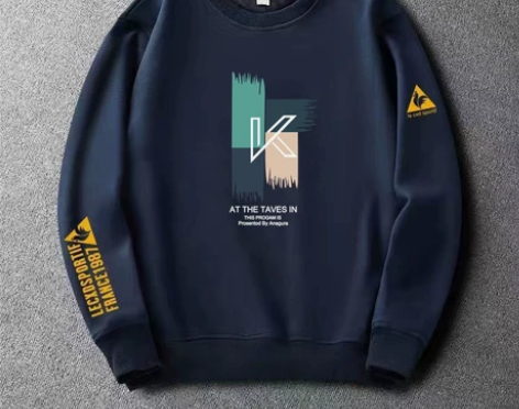 男士圆领套头卫衣秋季西裤宽松百搭潮流 感兴...