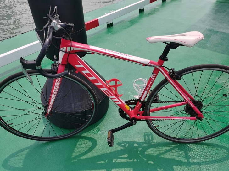图腾牌公路车自行车，前后轮都是快拆，坐垫小...