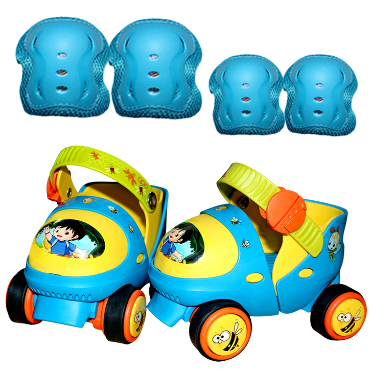 玄凌双排溜冰鞋儿童轮滑鞋全套轮滑四轮旱冰鞋...