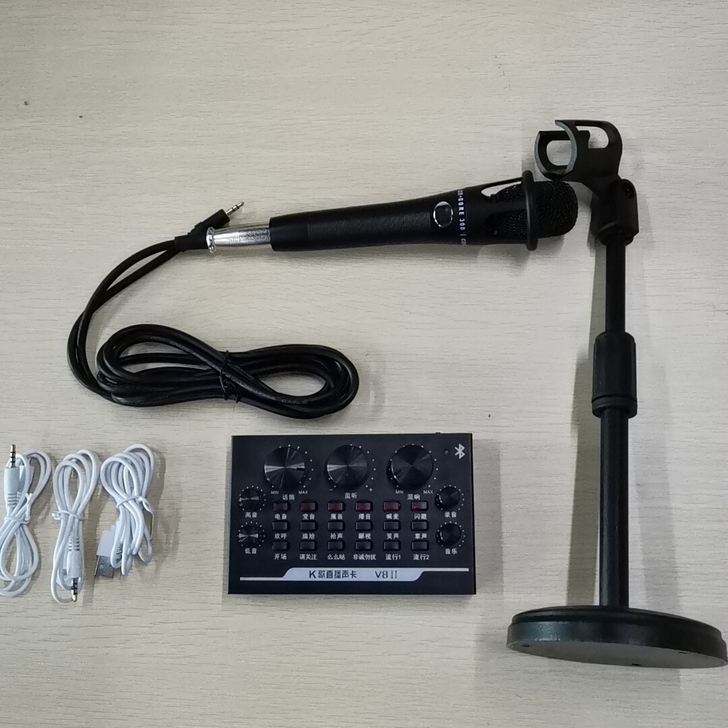 直播声卡手机唱歌专用电脑变声器话筒麦克风k...