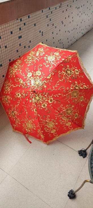 婚庆用品红伞结婚伞新娘伞中式婚礼蕾丝花边刺...