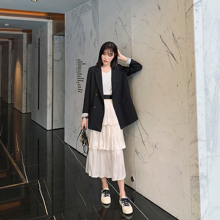 蛋糕裙半身裙女春夏2019新款韩版中长款裙...