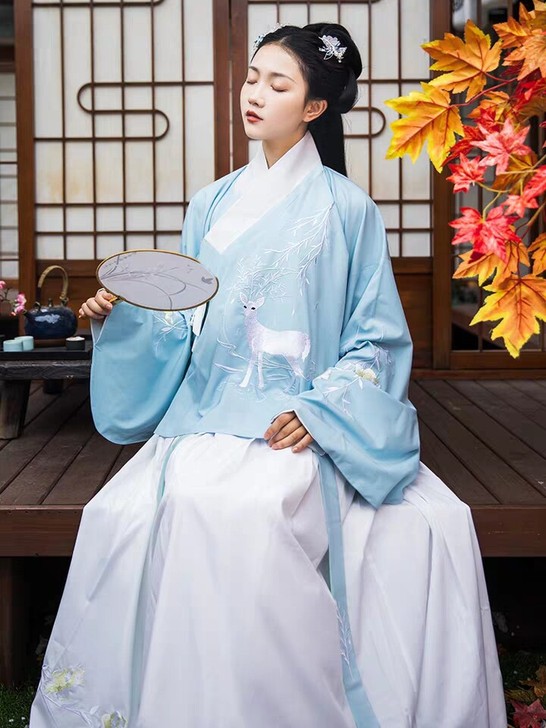 [可出可换] 白鹿 墨子研 汉服女交领襦裙...