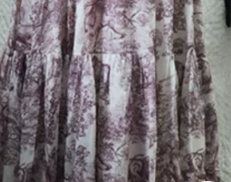 无标尾货全棉印花高腰大摆裙半裙超大摆围 感...