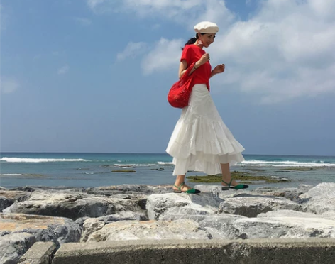 JOYOUS大喜庆 不规则半身裙女春装新款...