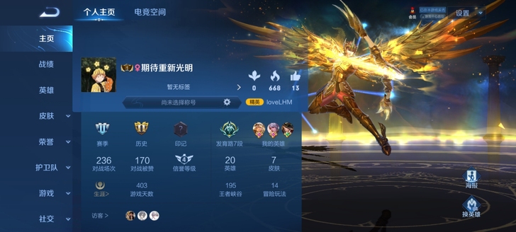 高胜率后羿黄金射手座  百里皮肤  54皮...