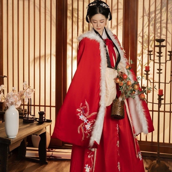 减价！全新【原创樱花】汉服女改良冬装加厚保...