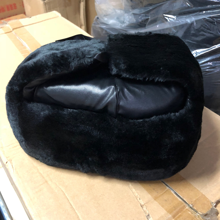 棉帽子雷锋帽pu黑色加绒保暖防寒冬季