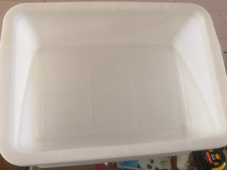 加厚塑料盒子无盖白色长方形厨房冰盘麻辣烫盒...